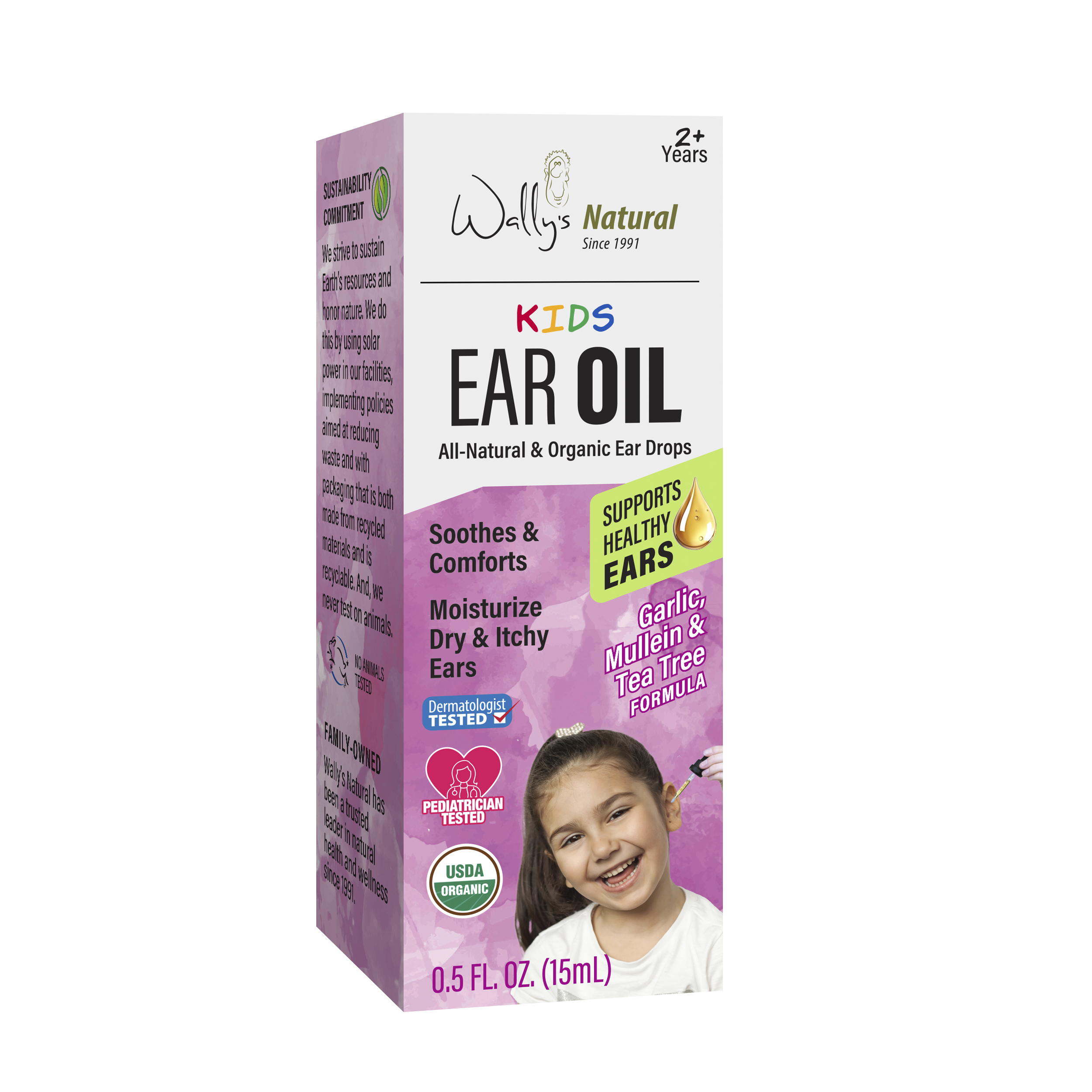 1KEAR15MLC - Wally’s Natural Ear Oil, Kids - 0.5oz Case 12 units per case 0.2 lb