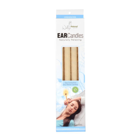 4SB24C - Wally’s Natural Ear Candles - Soy, Unscented- 4pk Case, Small 24 units per case 0.2 lb