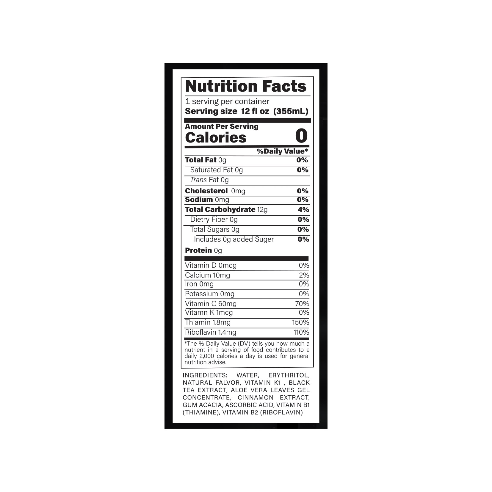 A1C Drinks Apple Flavored Tea 24 units per case 12.0 fl