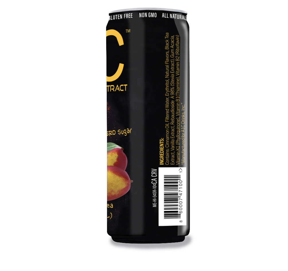 A1C Drinks Mango Flavored Tea 24 units per case 12.0 fl