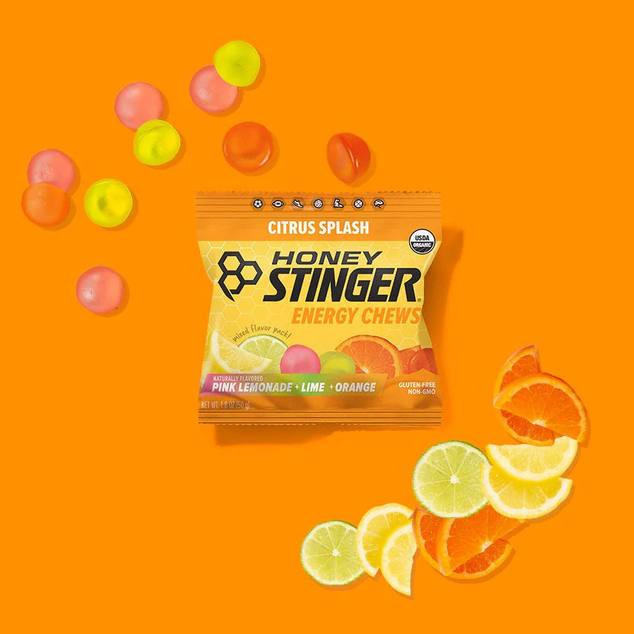 Honey Stinger Organic Energy Chews Citrus Splash 12 innerpacks per case 21.6 oz