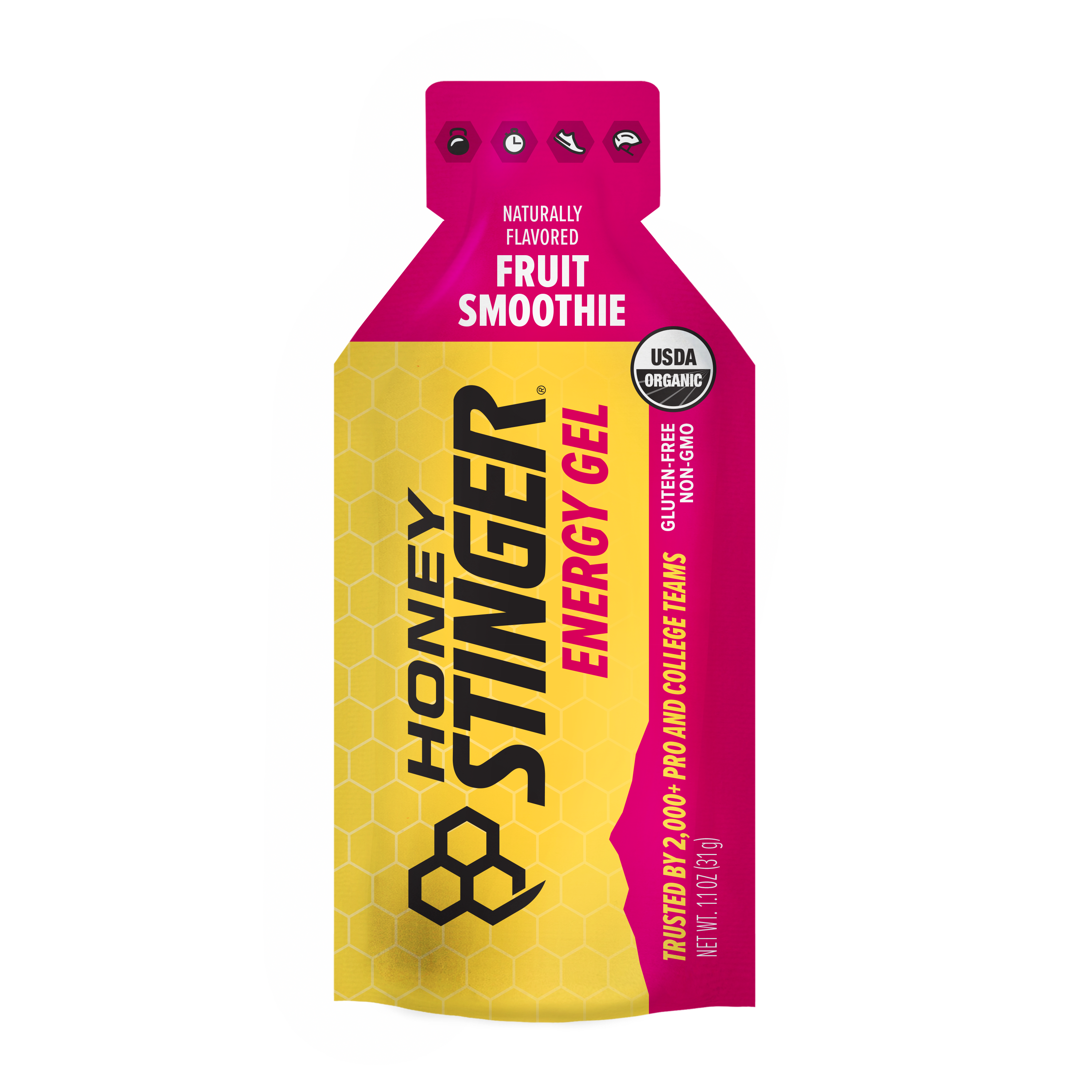 Honey Stinger Organic Energy Gel Fruit Smoothie 8 innerpacks per case 26.4 oz
