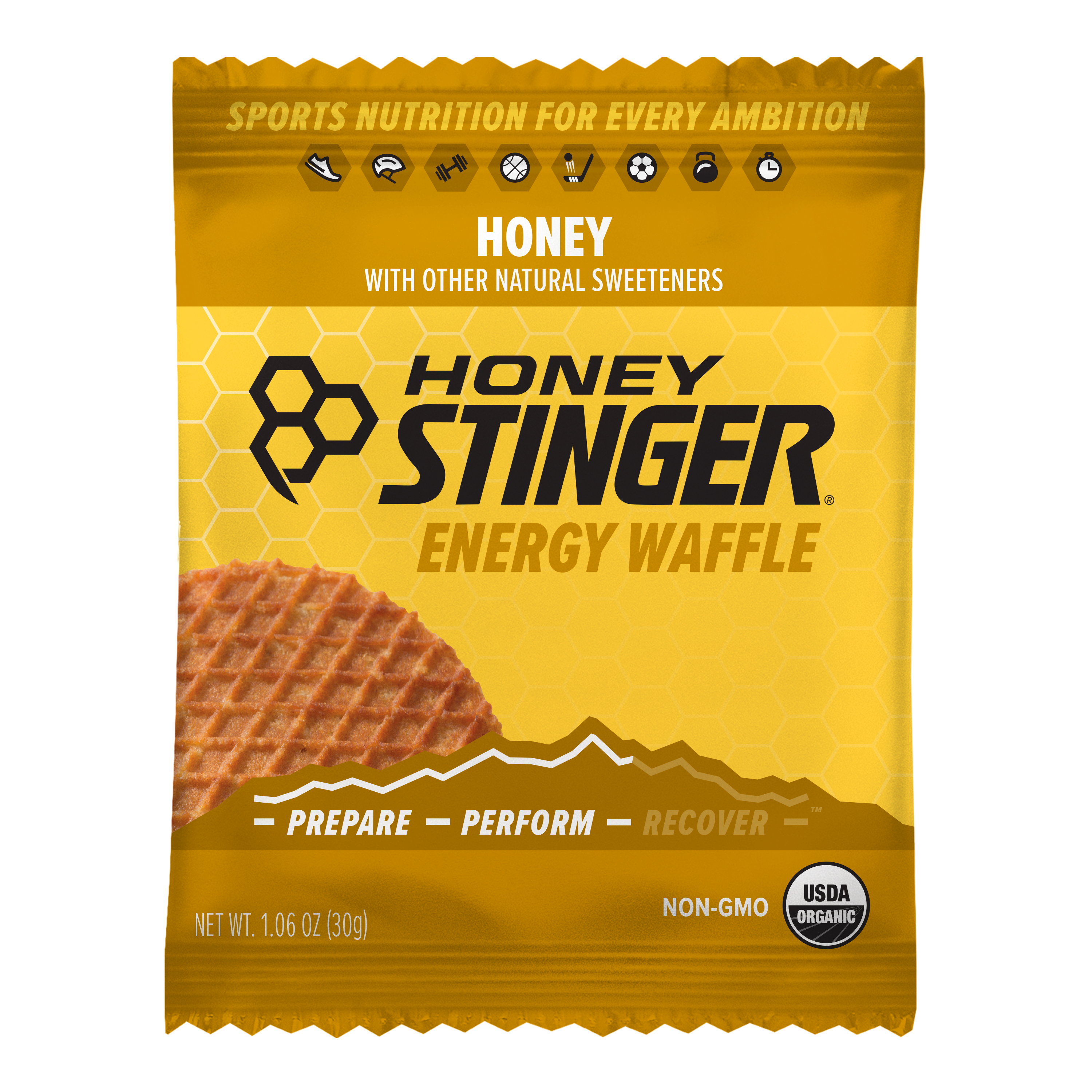 Honey Stinger Waffle Caddy Honey 8 innerpacks per case 1.1 oz