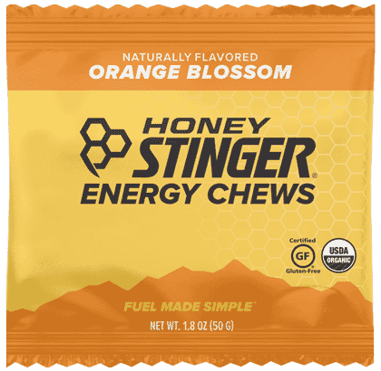 Honey Stinger Organic Energy Chews Orange Blossom 8 innerpacks per case 21.6 oz
