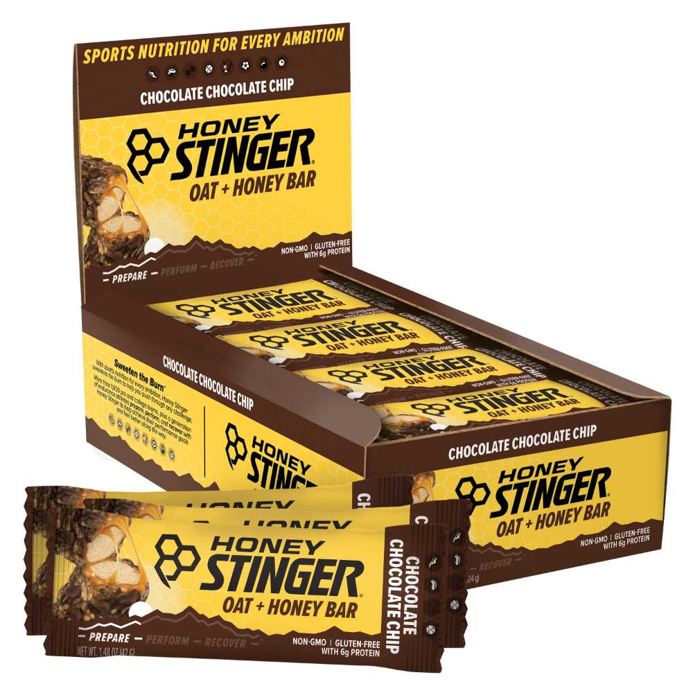 Honey Stinger Chocolate Chocolate Chip Oat + Honey Bar 12 innerpacks per case 19.2 oz