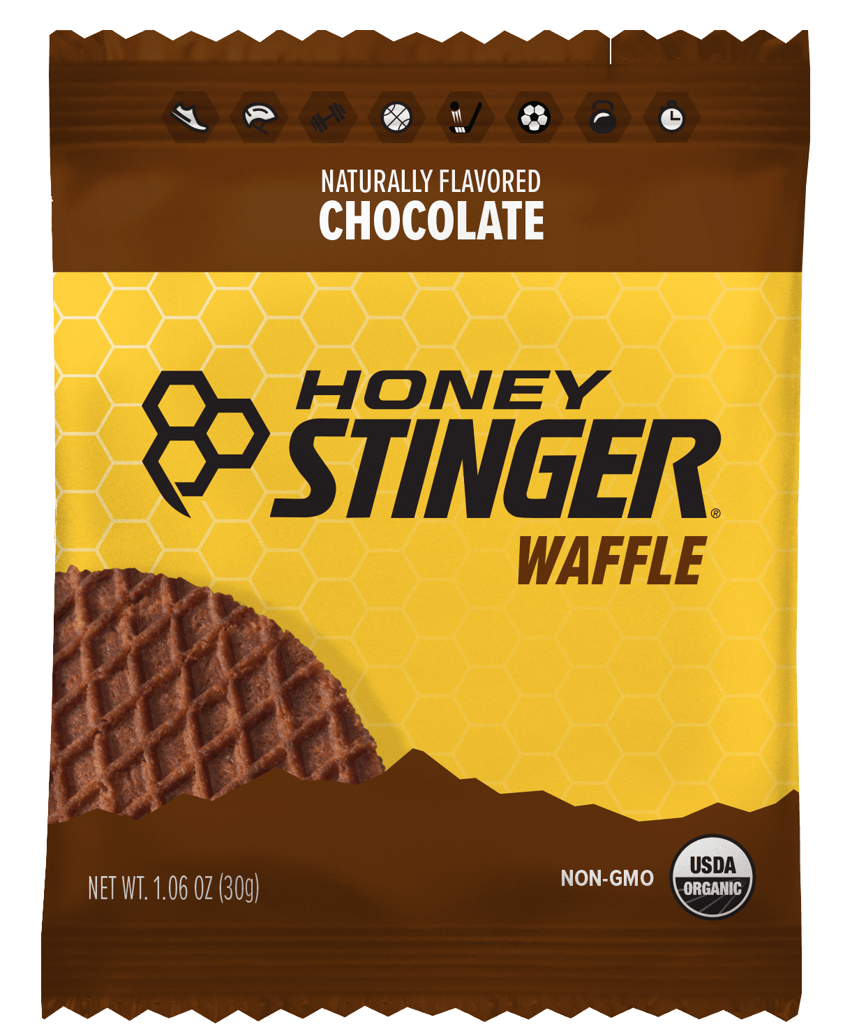 Honey Stinger Organic Waffle Chocolate 8 innerpacks per case 12.8 oz