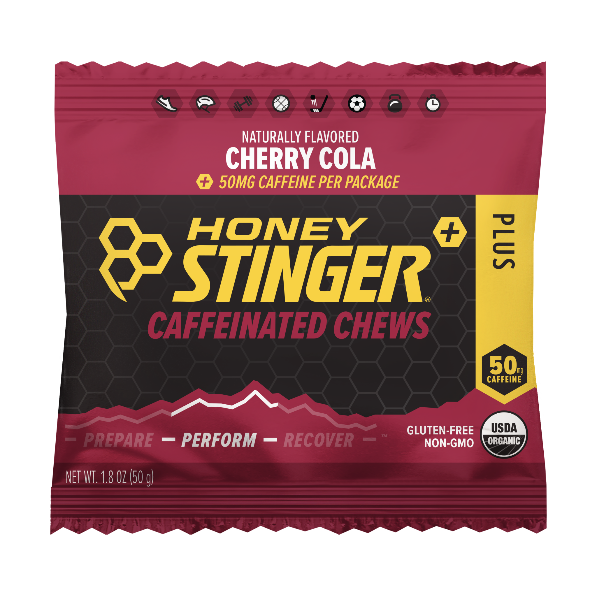 Honey Stinger Caffeinated Cherry Cola Energy Chews 8 units per case 21.6 oz