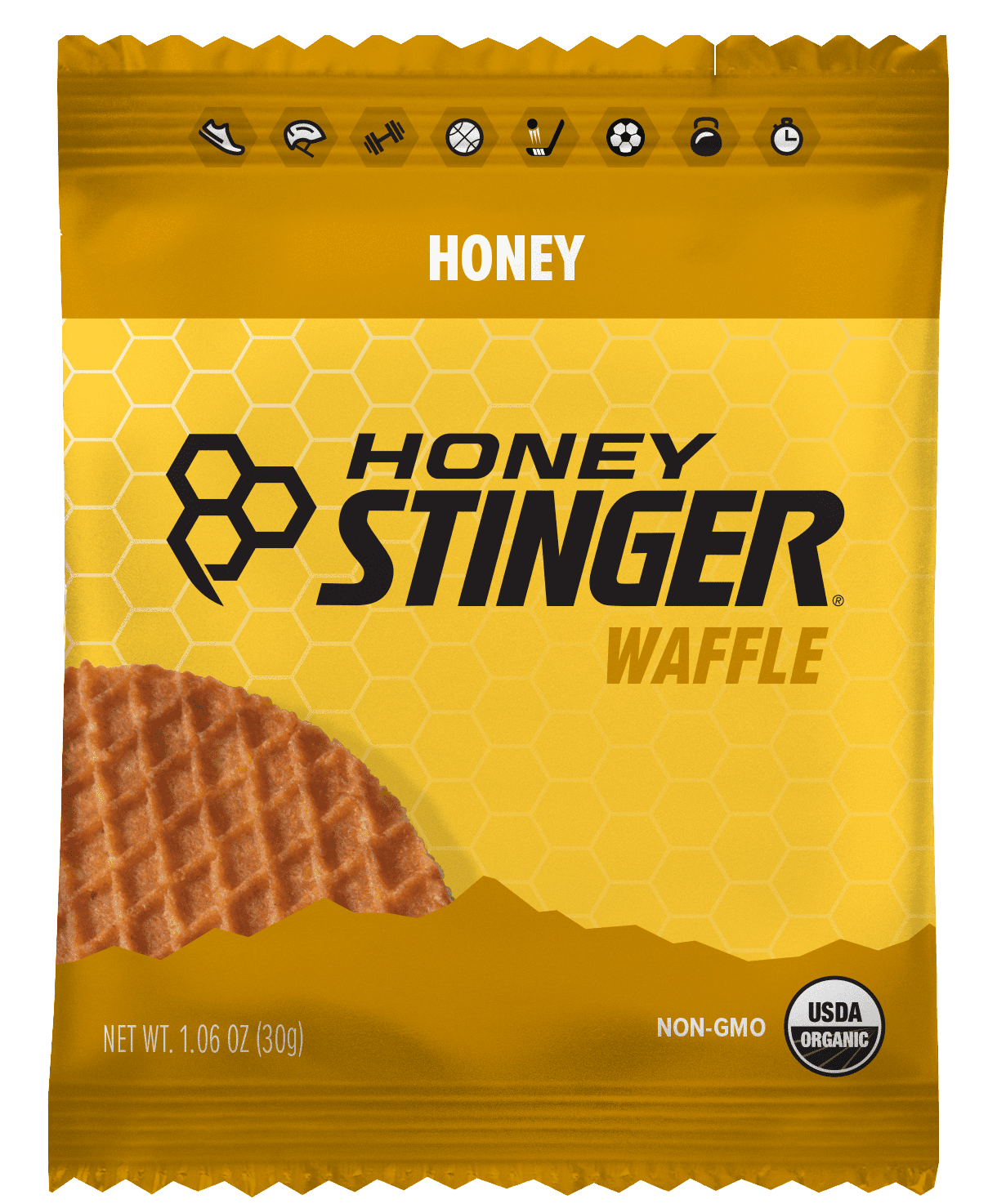 Honey Stinger Waffle Caddy Honey 8 innerpacks per case 12.8 oz