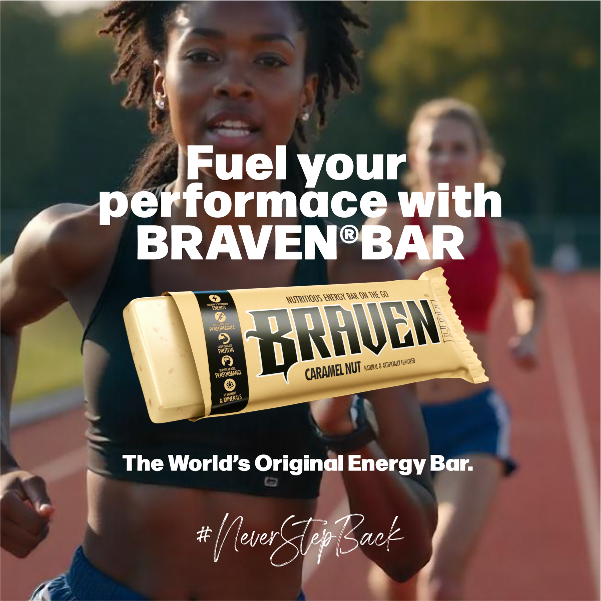 Braven Bar Caramel Nut Energy Bars 12 innerpacks per case 1.6 oz