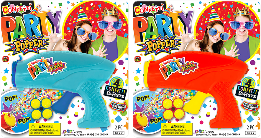 Confetti Party Poppers Gun Party Supply 144 units per case 0.0 oz