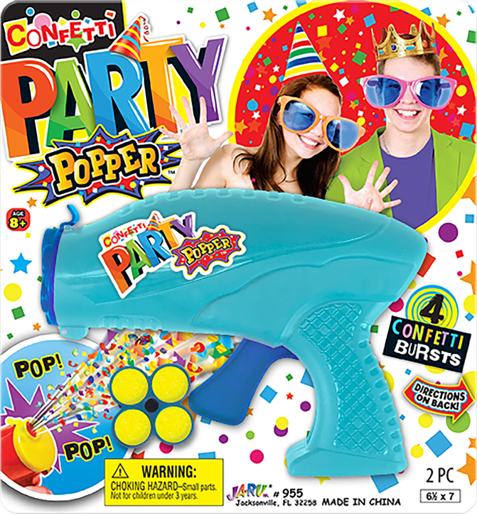 Confetti Party Poppers Gun Party Supply 144 units per case 0.0 oz