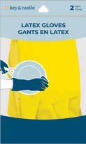 Key & Castle One-Size-Fits-All Latex Household Gloves for Multiple Uses, 1-pack 72 units per case 0.0 oz