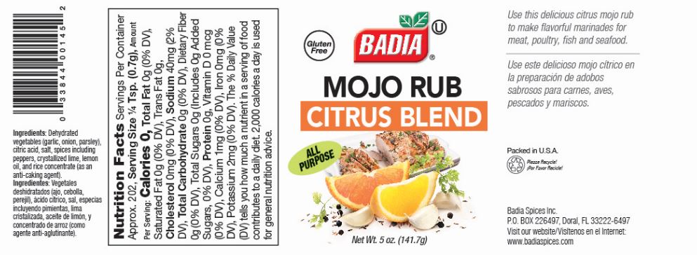 MOJO RUB CITRUS BLEND 6 units per case 5.0 oz Product Label