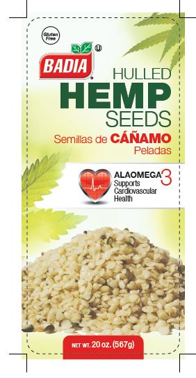 HULLED HEMP SEED 4 units per case 20.0 oz Product Label
