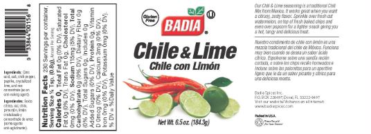 CHILE & LIME 6 units per case 6.5 oz Product Label