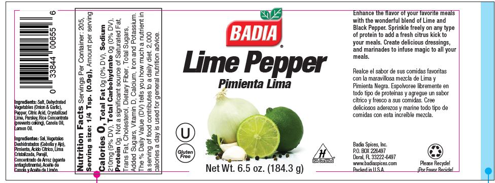 LIME PEPPER 6 units per case 6.5 oz Product Label