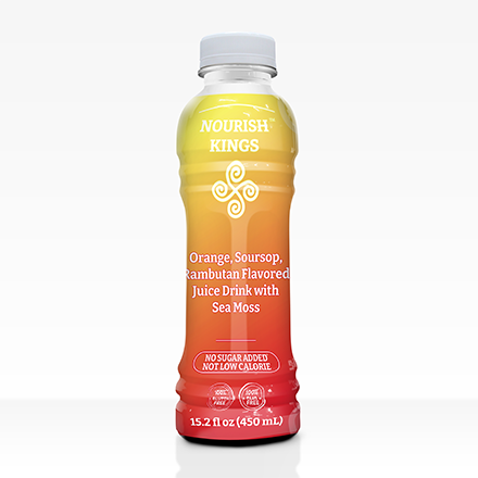 Soursop Rambutan Flavored Juice Drink with Sea Moss 12 units per case 15.2 fl
