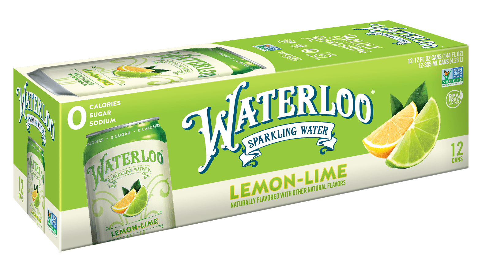 Waterloo Lemon-Lime Sparkling Water 2 innerpacks per case 144.0 fl