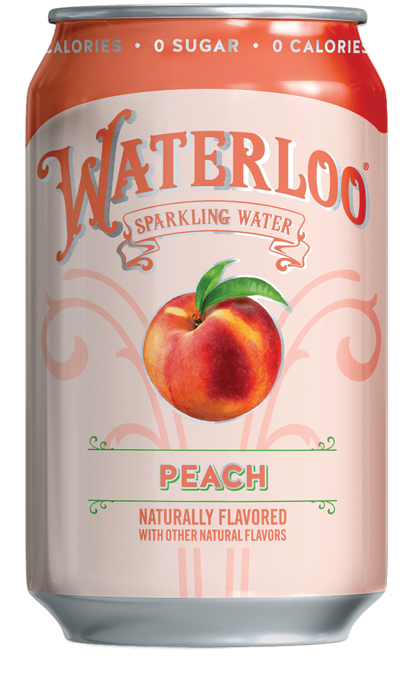 Waterloo Peach Sparkling Water 2 innerpacks per case 144.0 fl