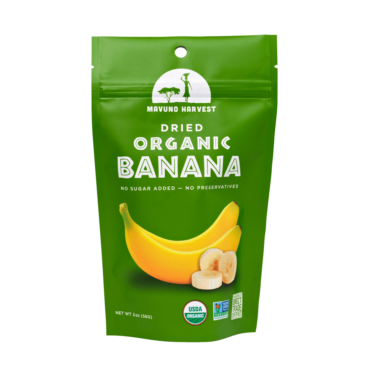 Mavuno Harvest, Organic Dried Banana 6 units per case 2.0 oz