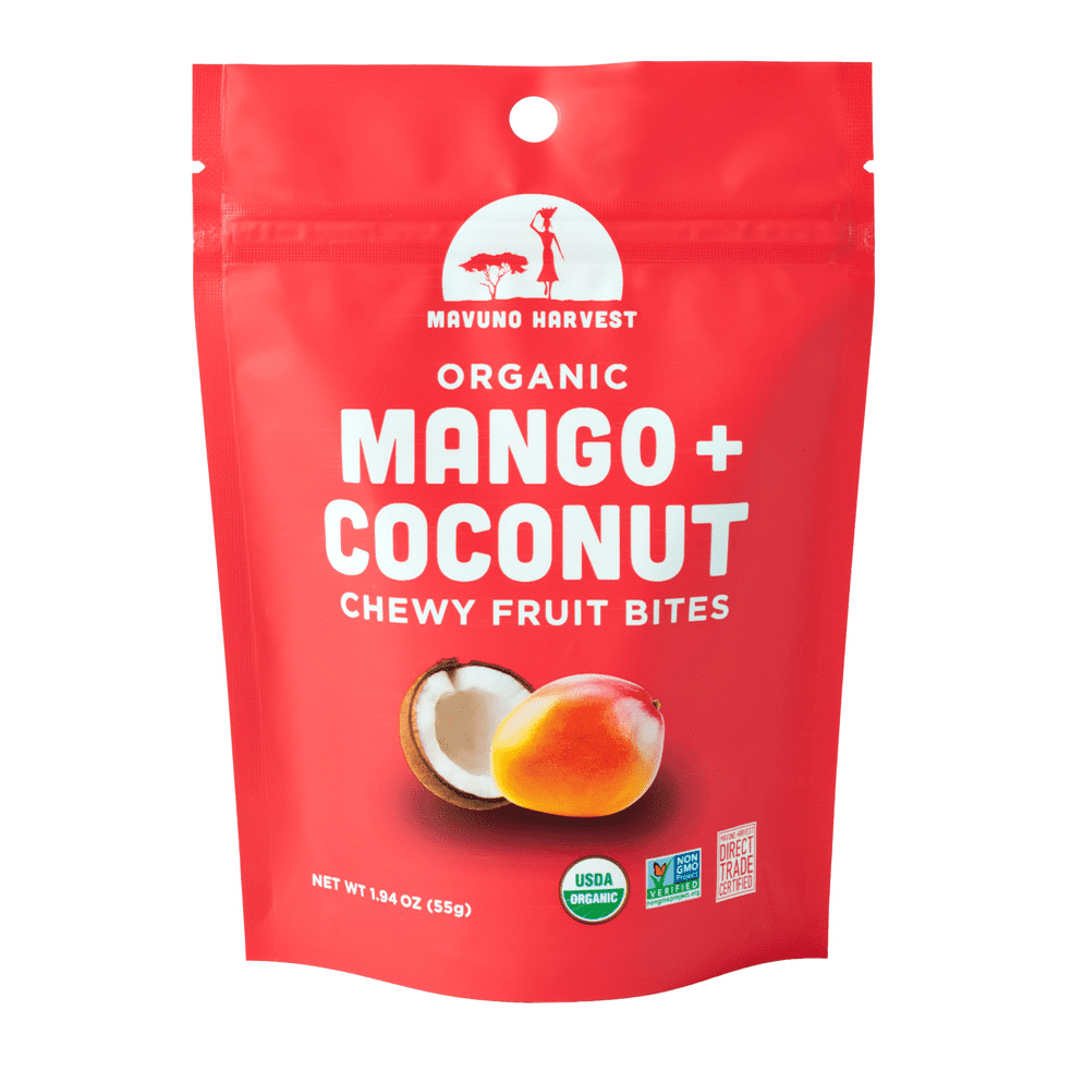 Mavuno Harvest, Organic Mango & Coconut Fruit Bites 6 units per case 2.0 oz