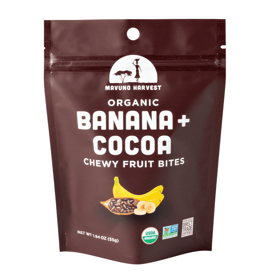 Mavuno Harvest, Organic Banana & Cocoa Fruit Bites 6 units per case 2.0 oz