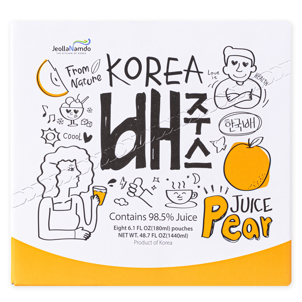 Korea Pear Juice 8 units per case 48.7 fl Product Label