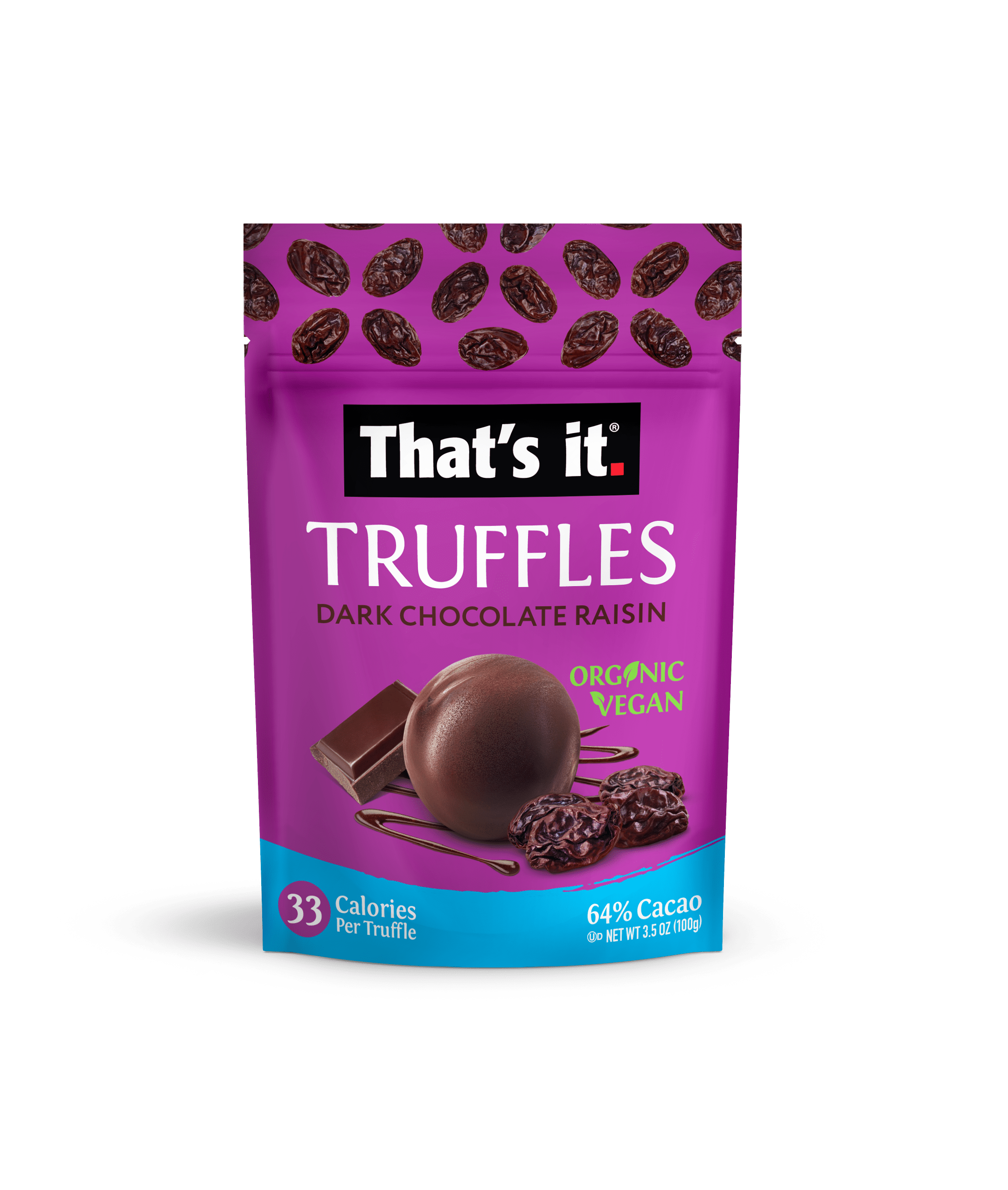 That's It Truffles Organic Dark Chocolate Rasin 6 units per case 3.5 oz