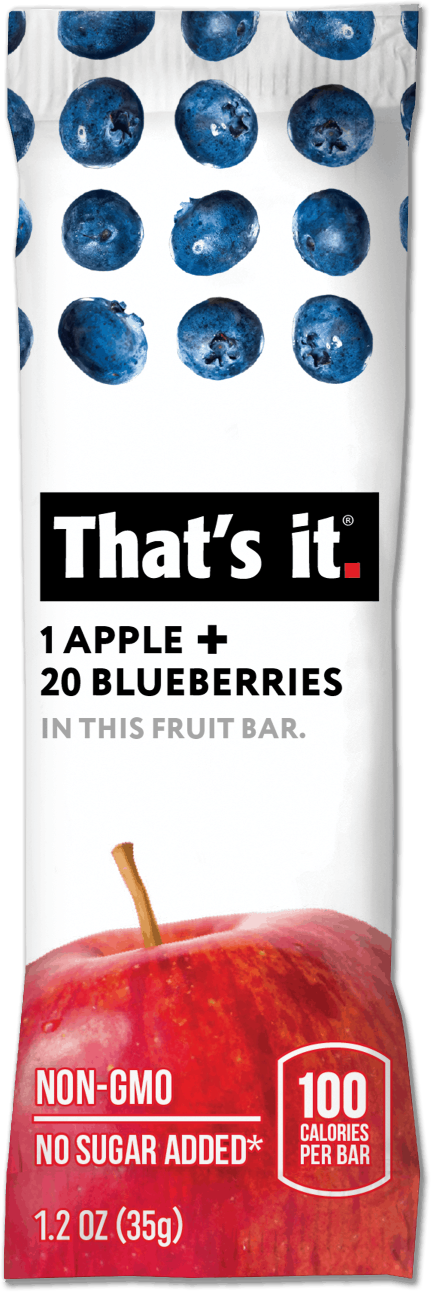 That's It Bar Apple Blueberry 12 innerpacks per case 14.4 oz