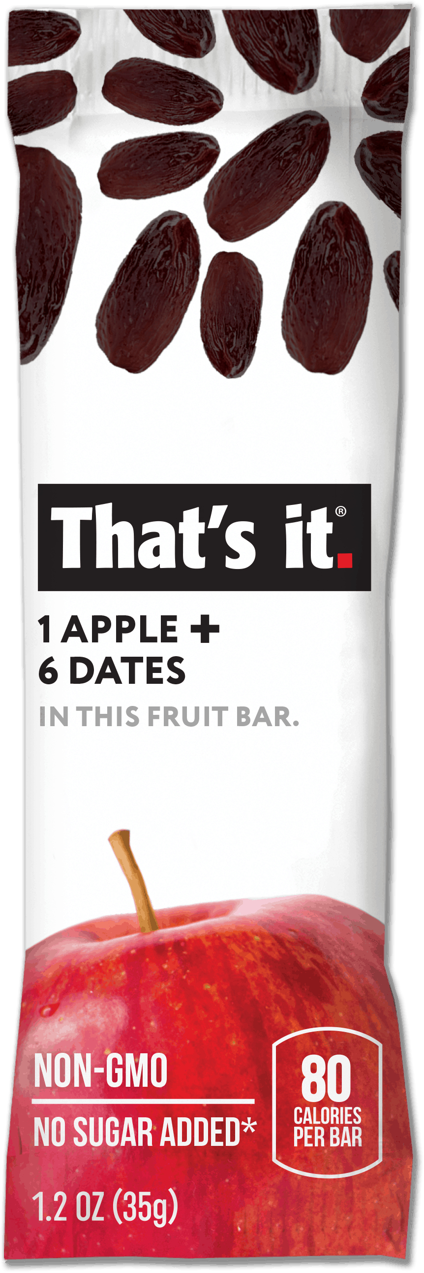 That's It Bar Apple Date 12 innerpacks per case 14.4 oz