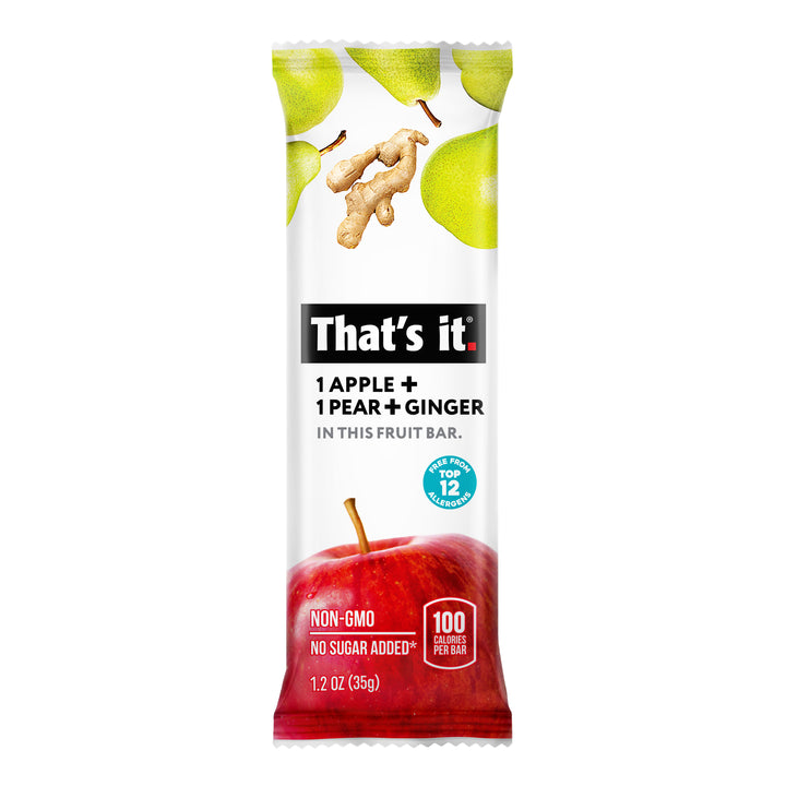 That's It Fruit Bar Apple + Pear + Ginger 12 innerpacks per case 14.4 oz