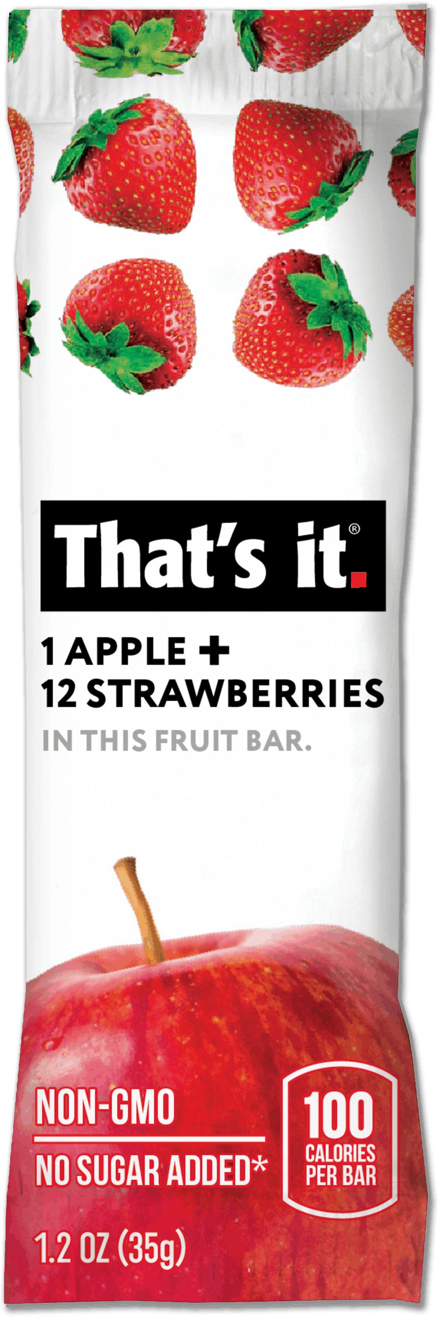 That's It Bar Apple Strawberry 12 innerpacks per case 14.4 oz