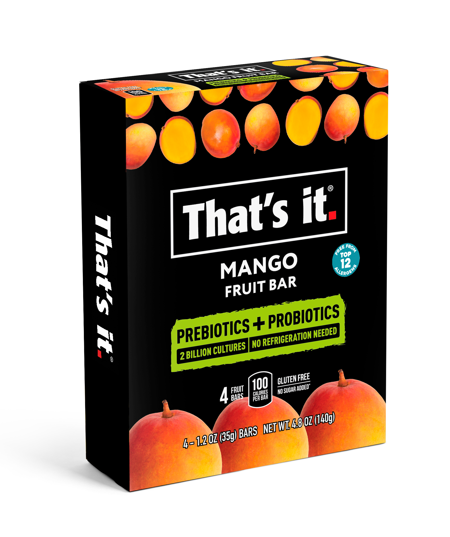 That's It Bar Probiotic Mango 6 innerpacks per case 4.8 oz