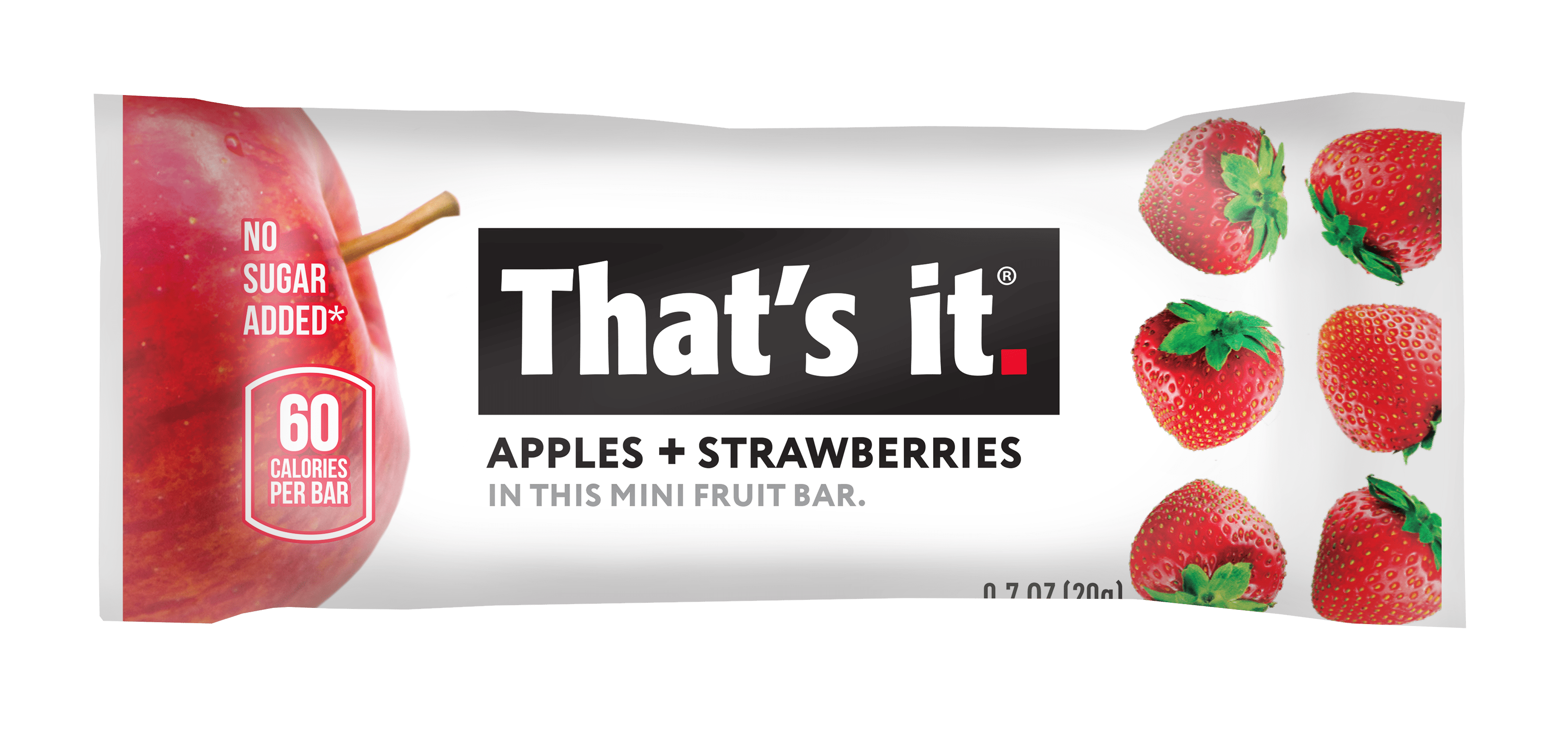 That's It Mini Fruit Bar Apple + Strawberry 50 units per case 0.7 oz