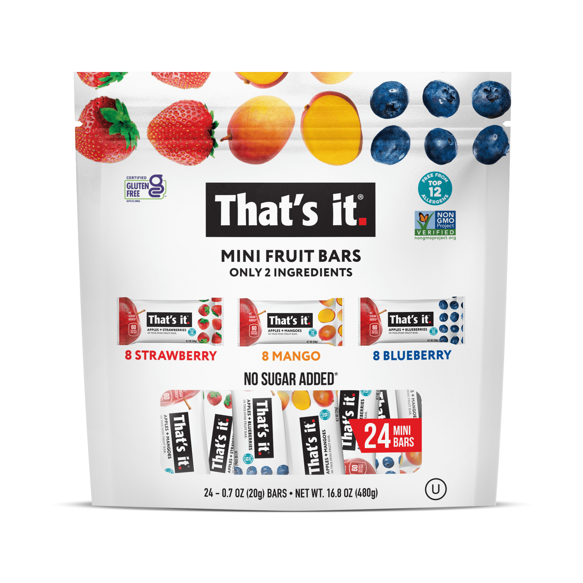 That's It Mini Fruit Bar Variety Pack 20 innerpacks per case 16.8 oz
