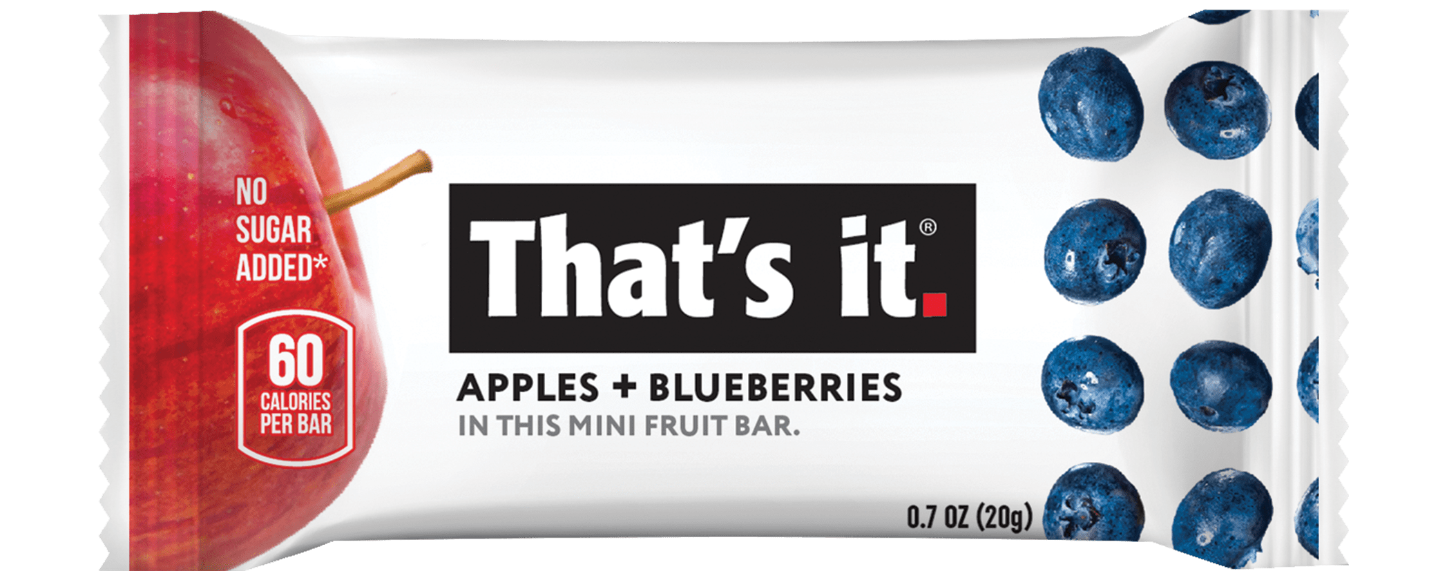 That's It Mini Fruit Bar Apple Blueberry 50 units per case 0.7 oz