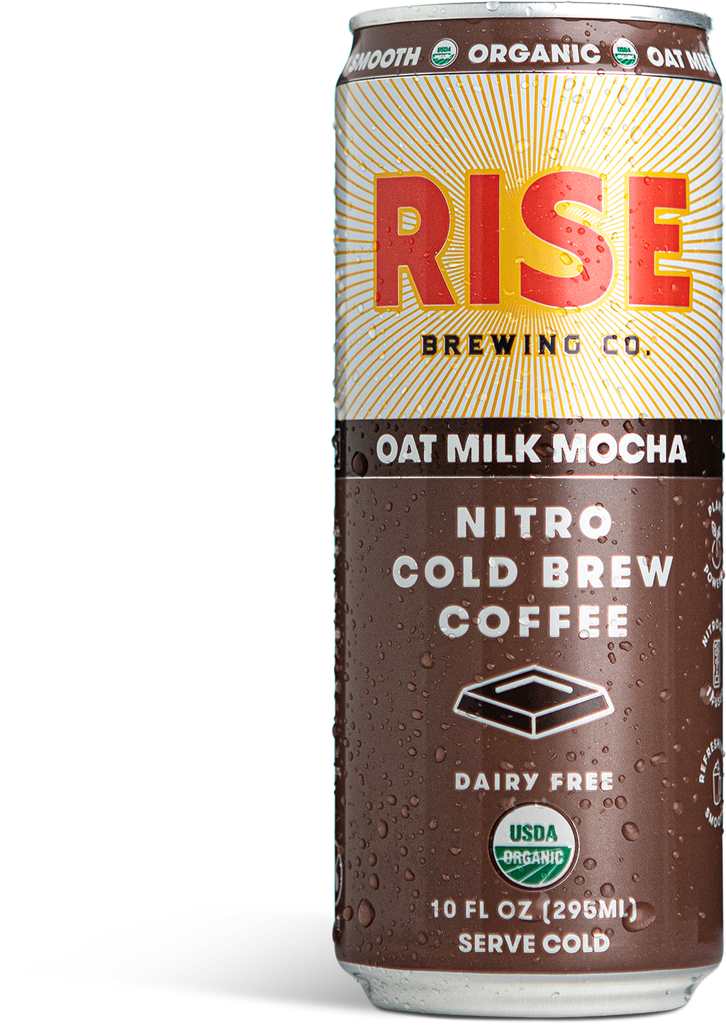 RISE Brewing Co., Oat Milk Mocha Nitro Cold Brew Latte 12 units per case 10.0 fl
