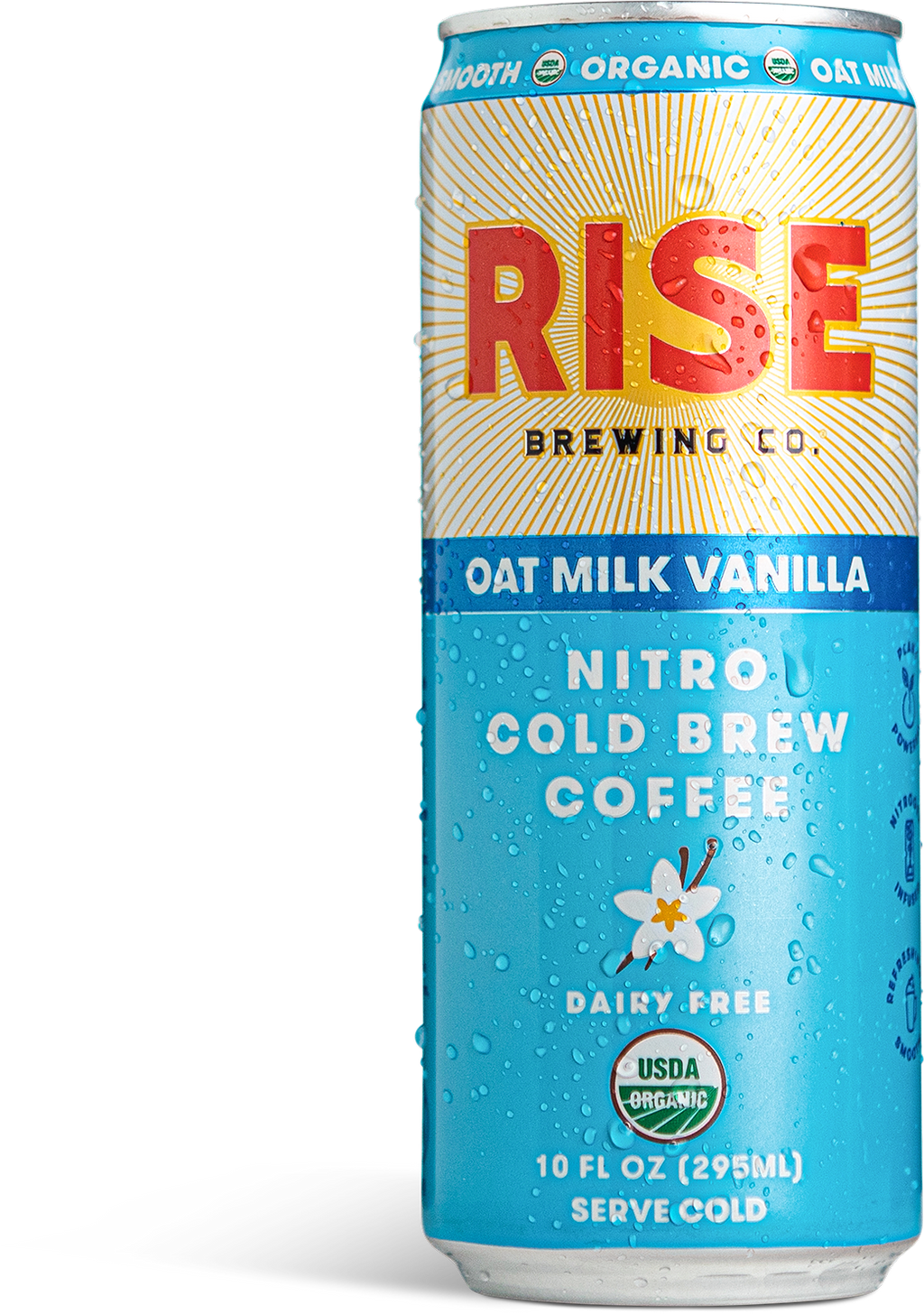 RISE Brewing Co., Oat Milk Vanilla Nitro Cold Brew Latte 12 units per case 10.0 fl