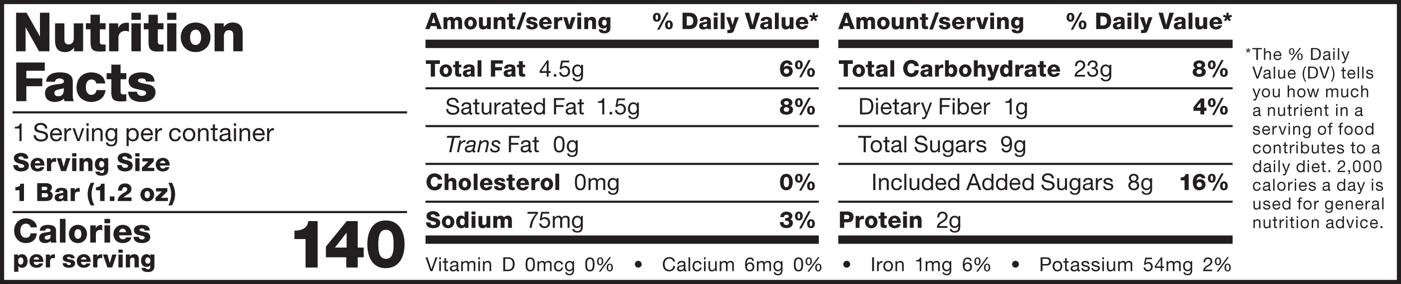 Buy A Bar Give A Bar™ - Blueberry Pomegranate Oat Bar 60 units per case 1.2 oz Nutrition Info