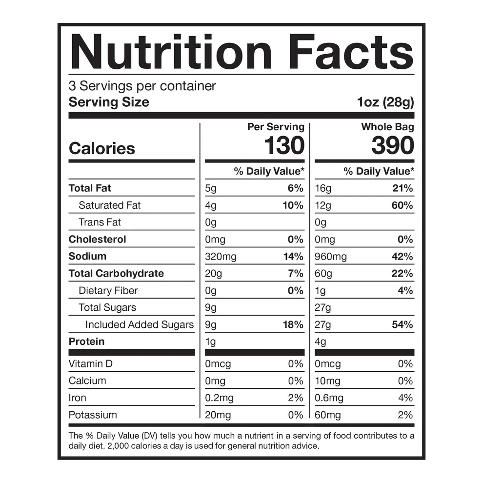 Snack Yums® - Salted Caramel 24 units per case 3.0 oz Nutrition Info