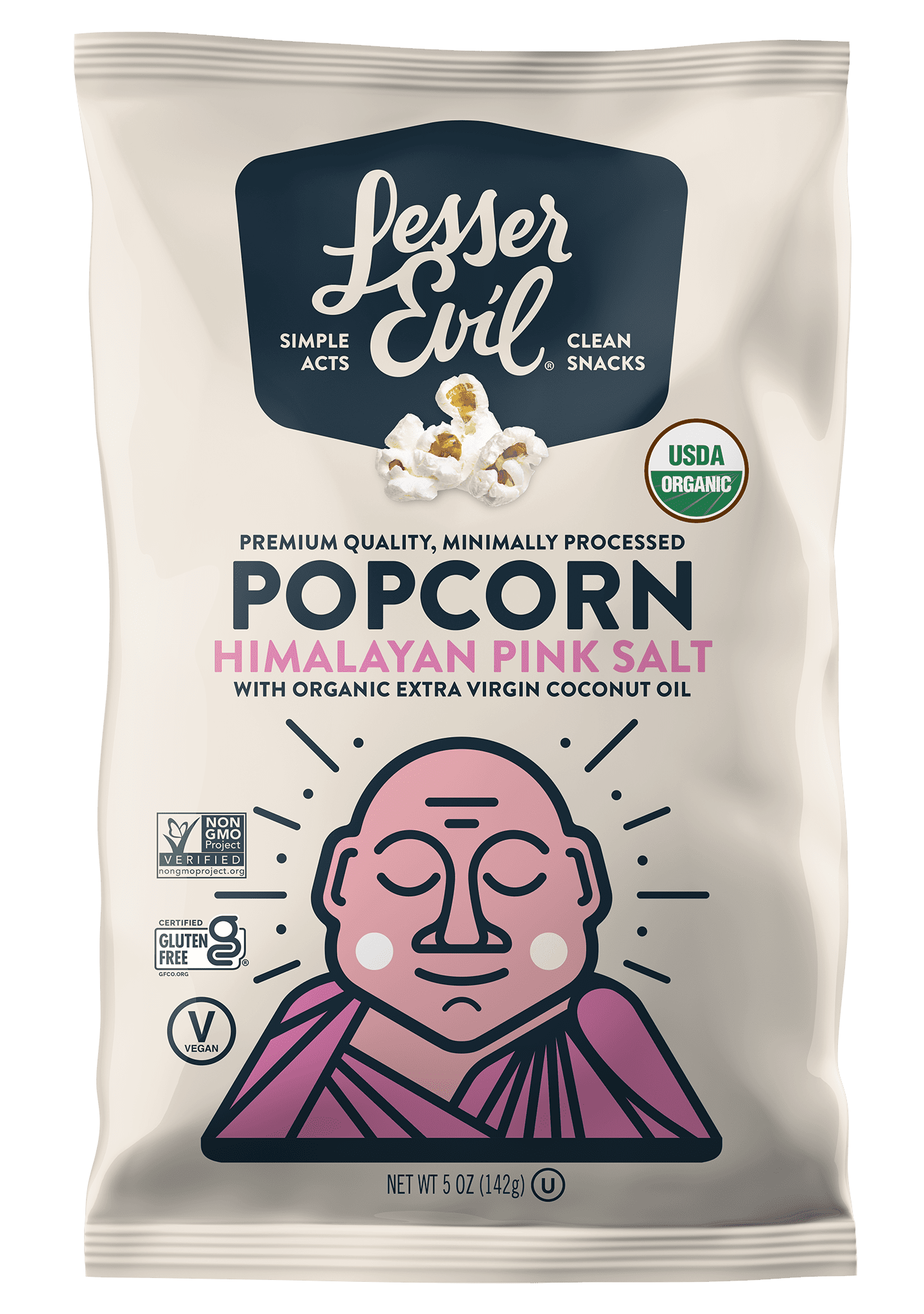 ''LesserEvil, Organic Popcorn Himalayan Pink Salt'' 12 units per case 4.6 oz