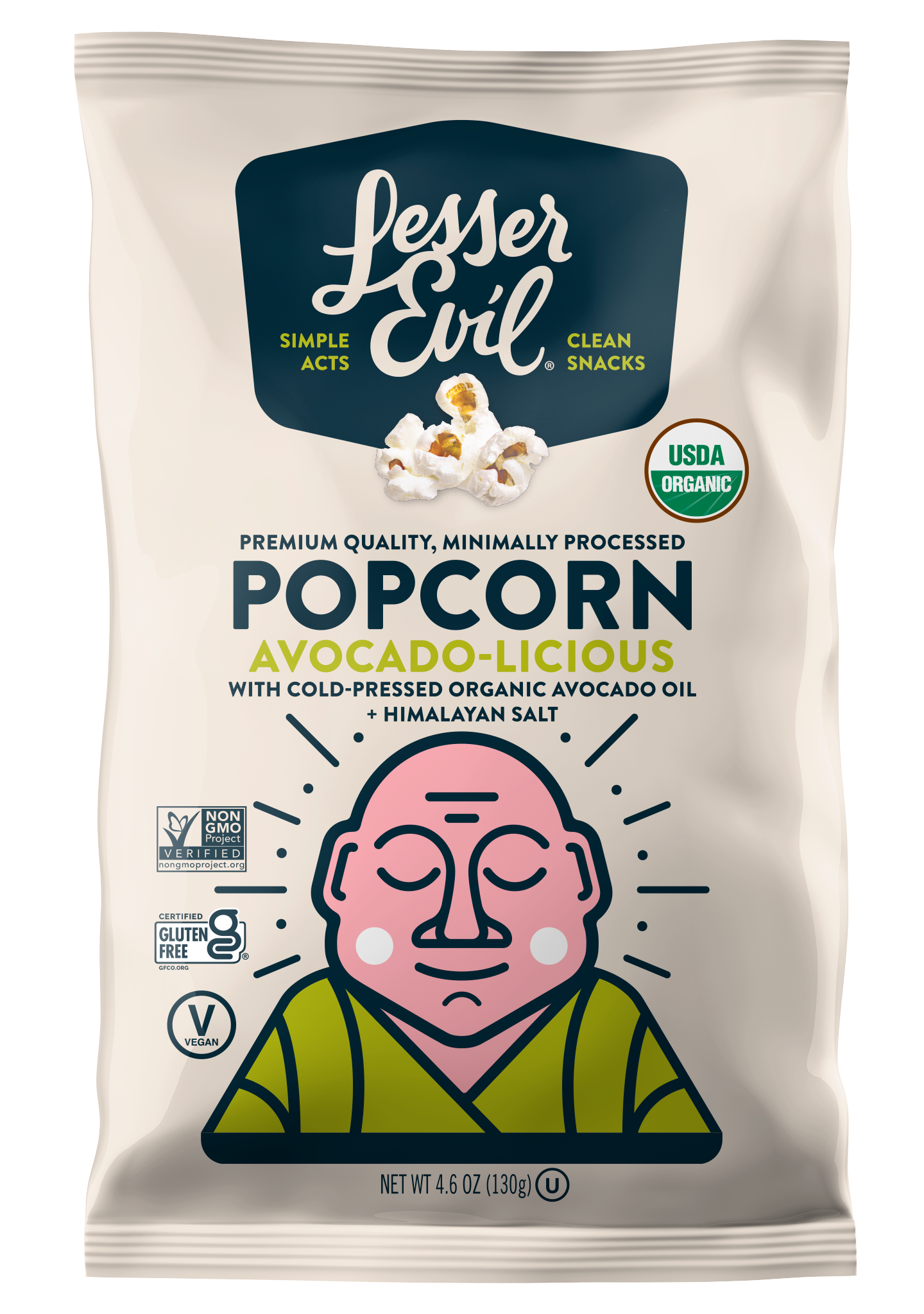''LesserEvil, Organic Popcorn Avocadolicious'' 12 units per case 4.6 oz