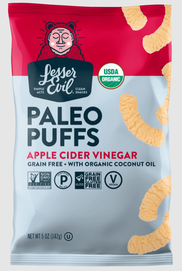 LesserEvil, Paleo Puffs Apple Cider Vinegar 9 units per case 5.0 oz
