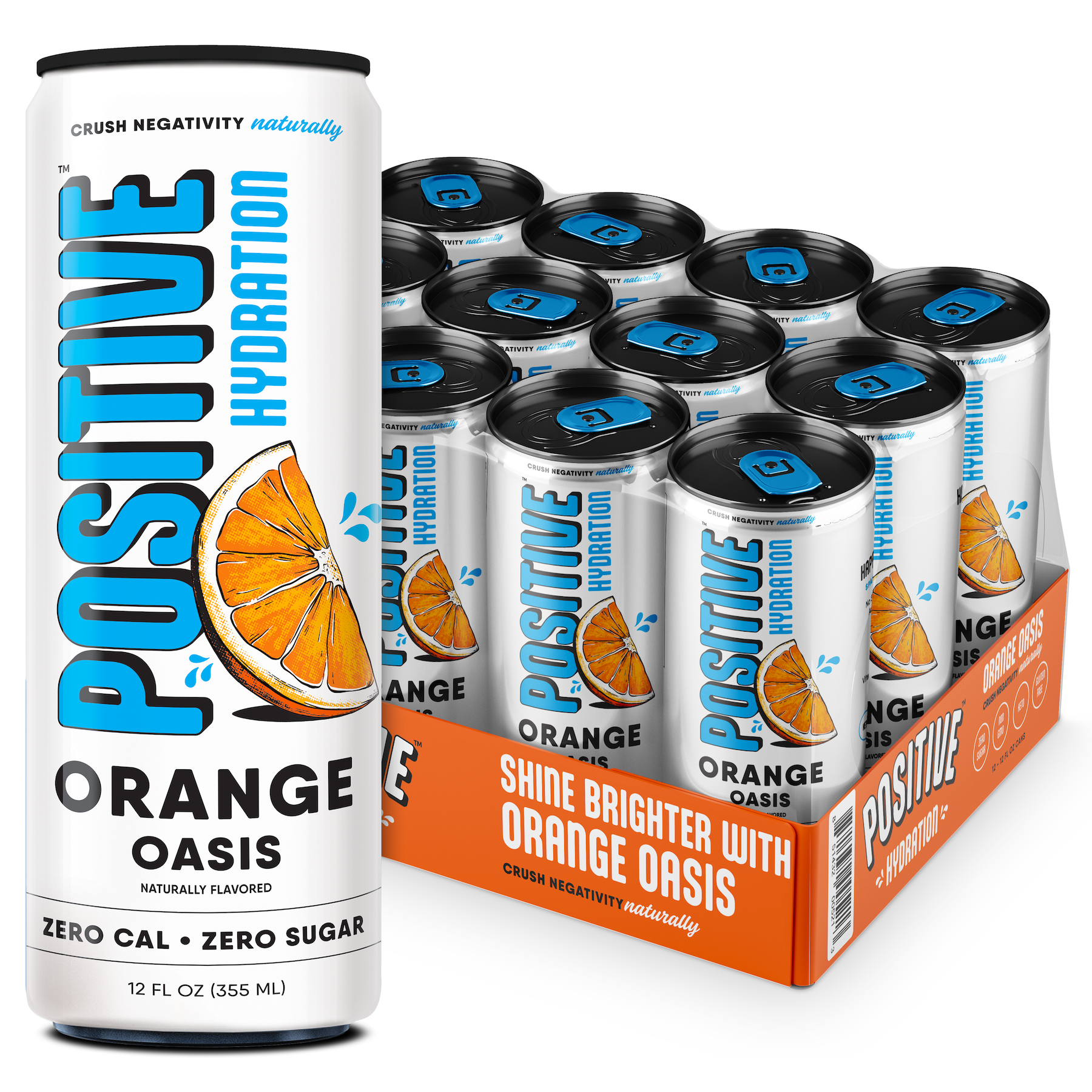 Positive Hydration Orange Oasis 12 units per case 12.0 fl Product Label