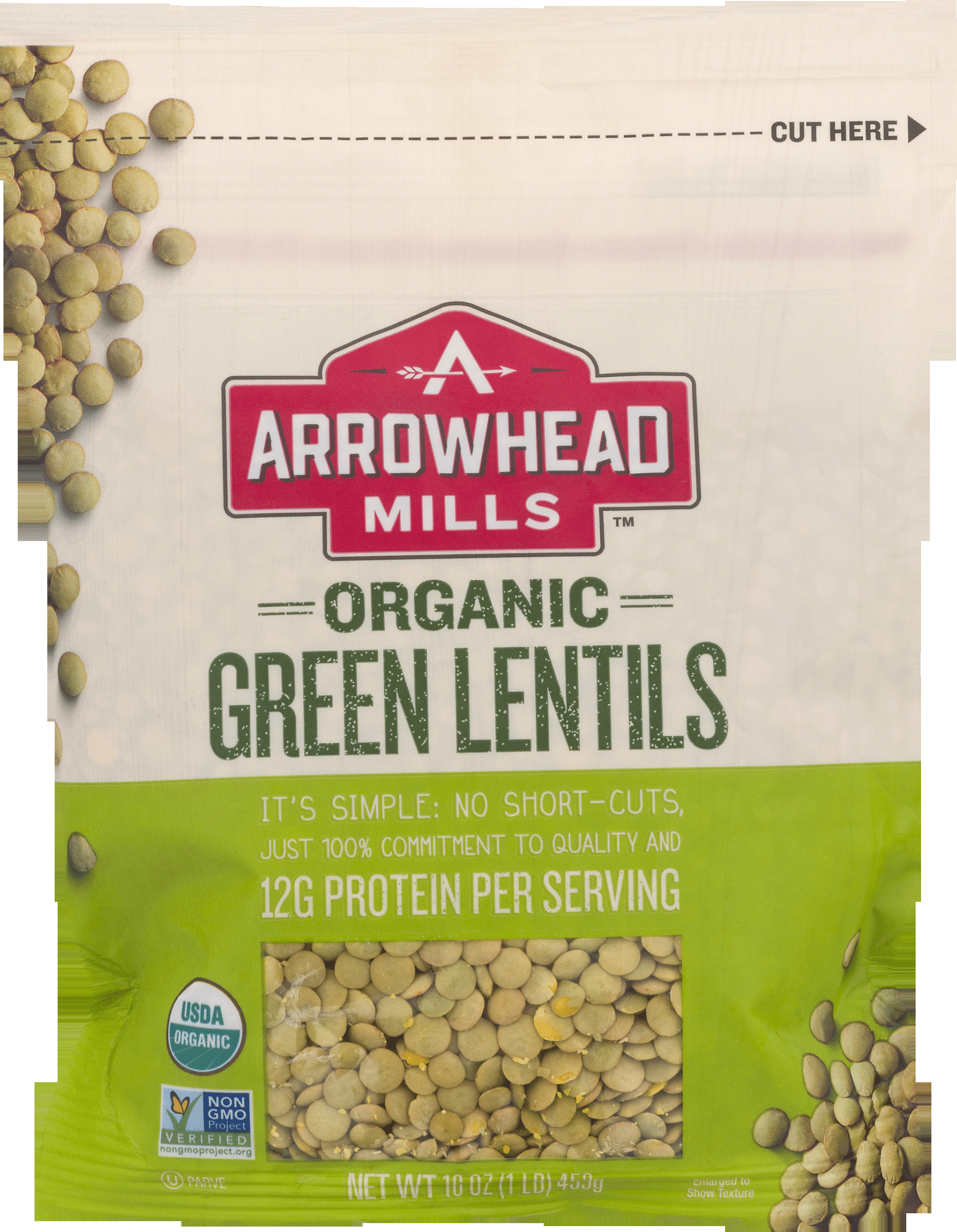 Arrowhead Mills Green Lentils 6 units per case 16.0 oz