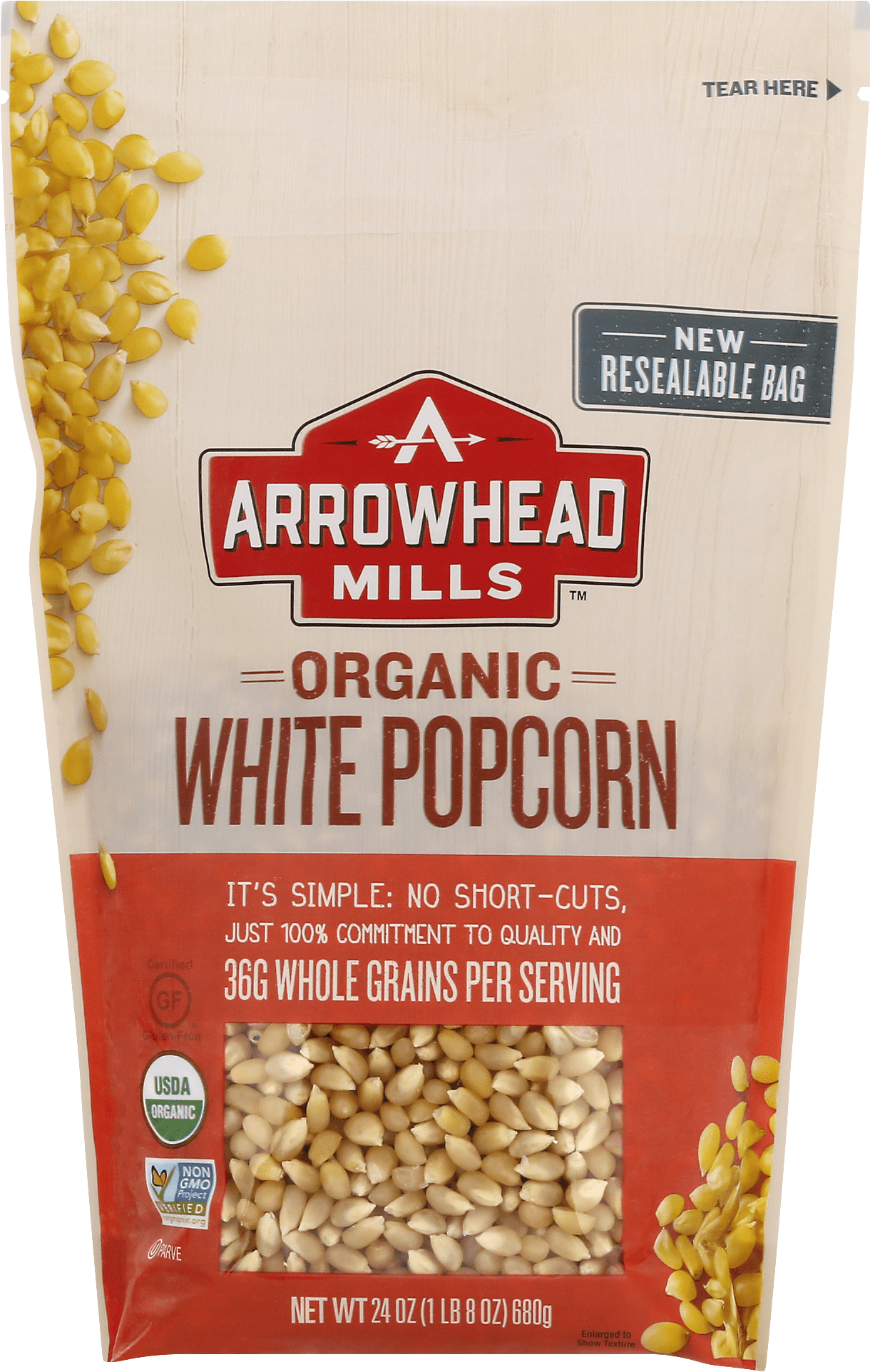 Arrowhead Mills White Popcorn 6 units per case 24.0 oz