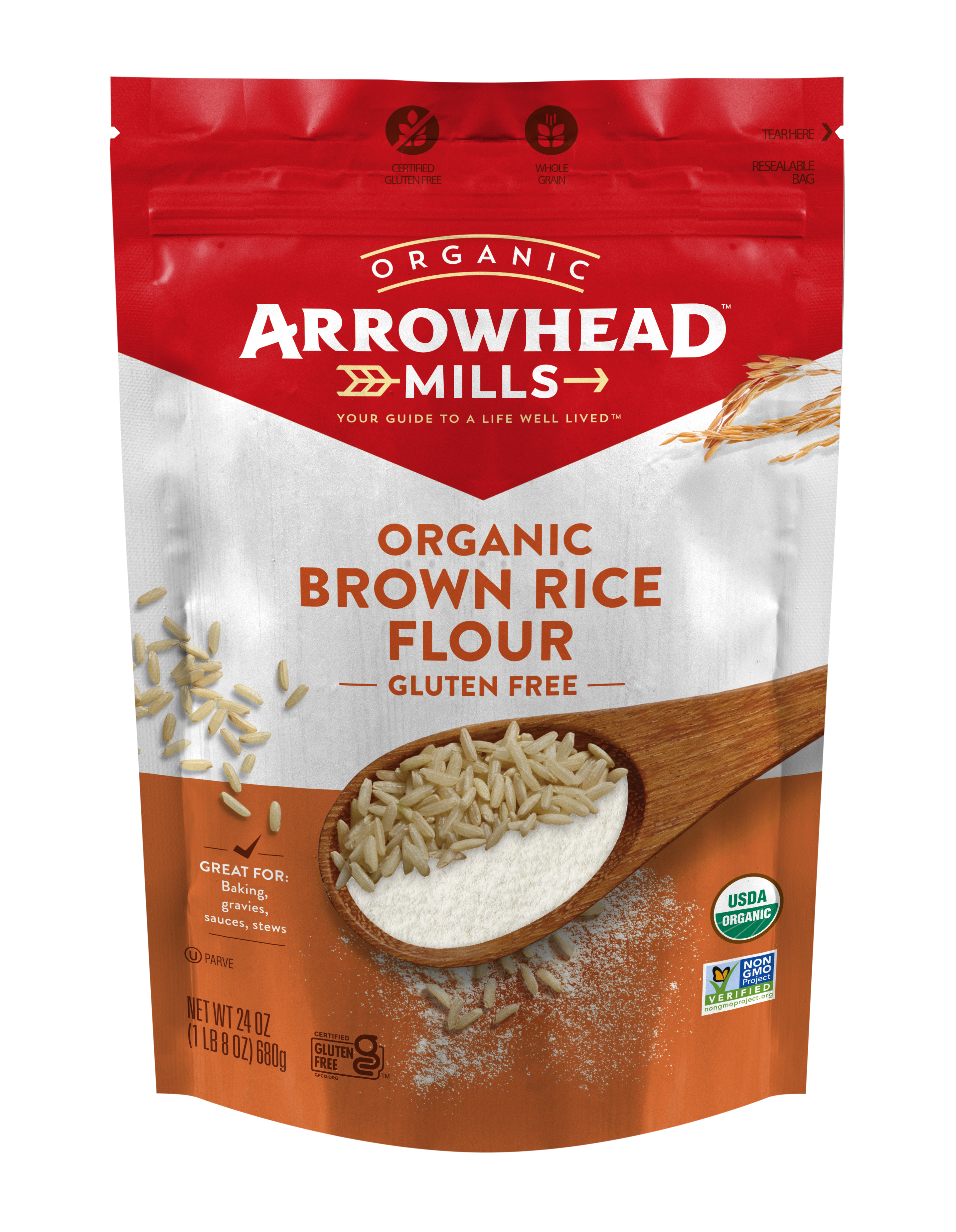 Arrowhead Mills Brown Rice Flour 6 units per case 24.0 oz