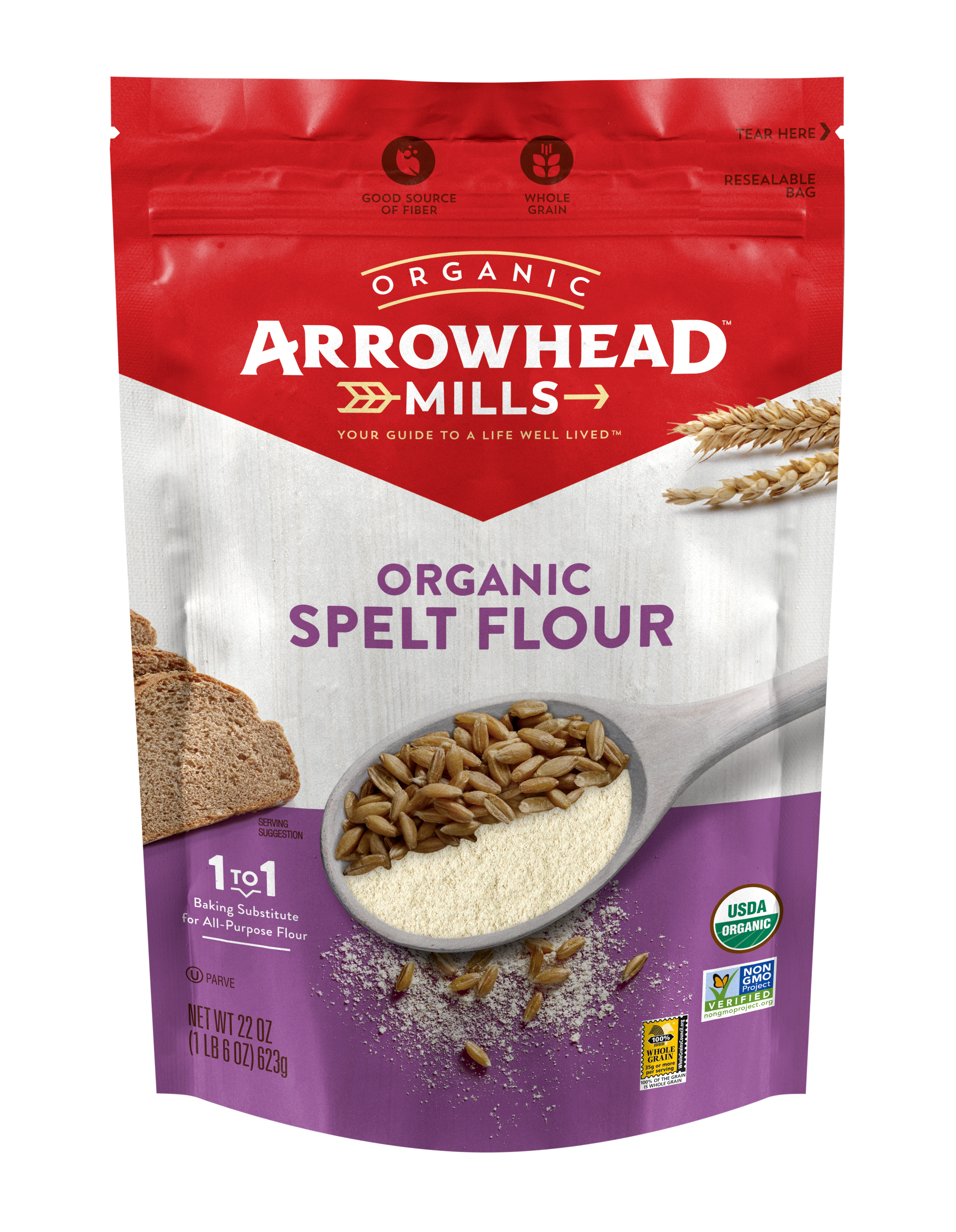 Arrowhead Mills Whole Spelt Flour 6 units per case 22.0 oz