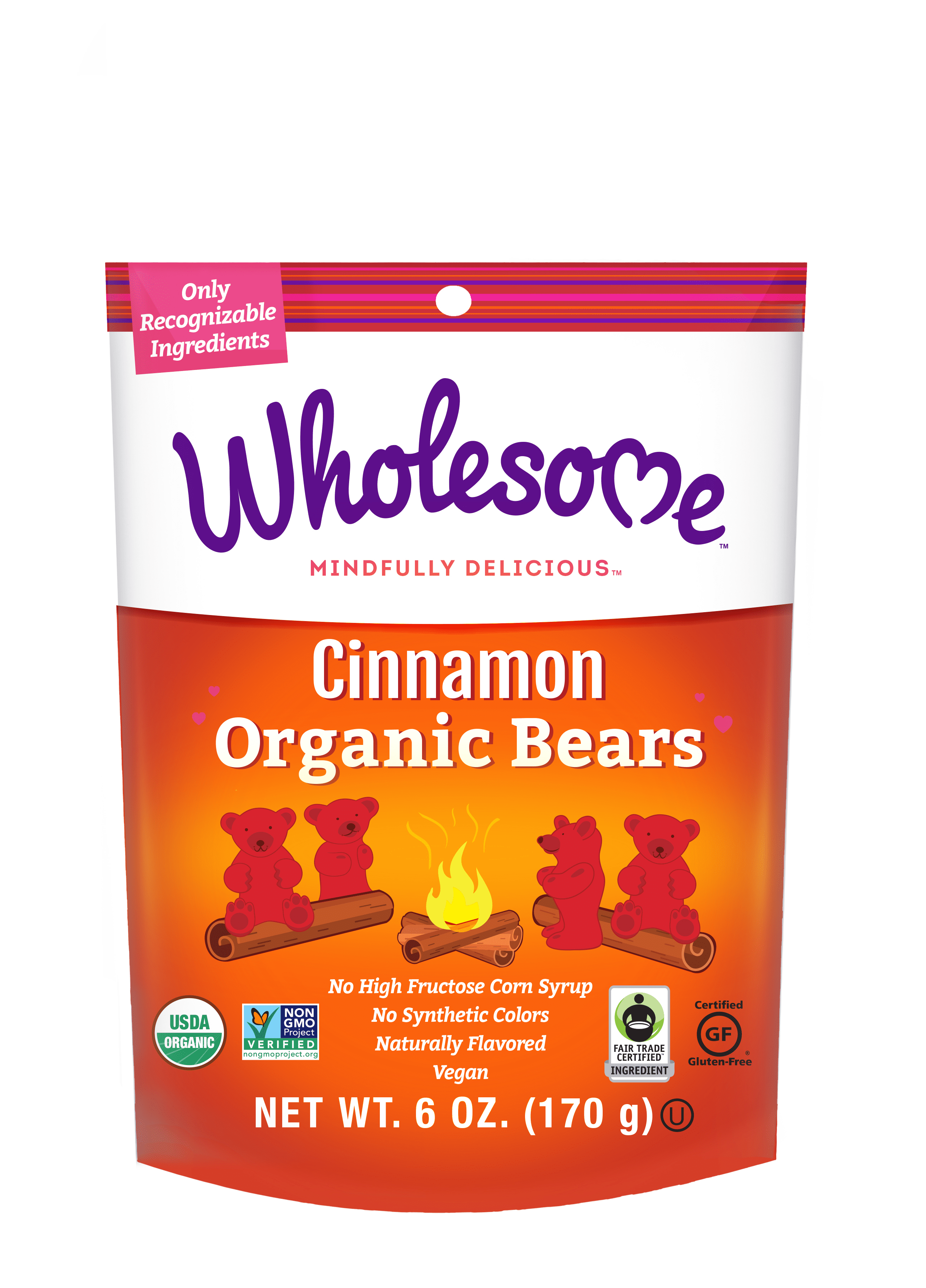 Wholesome Organic Cinnamon Bears 6 units per case 6.0 oz