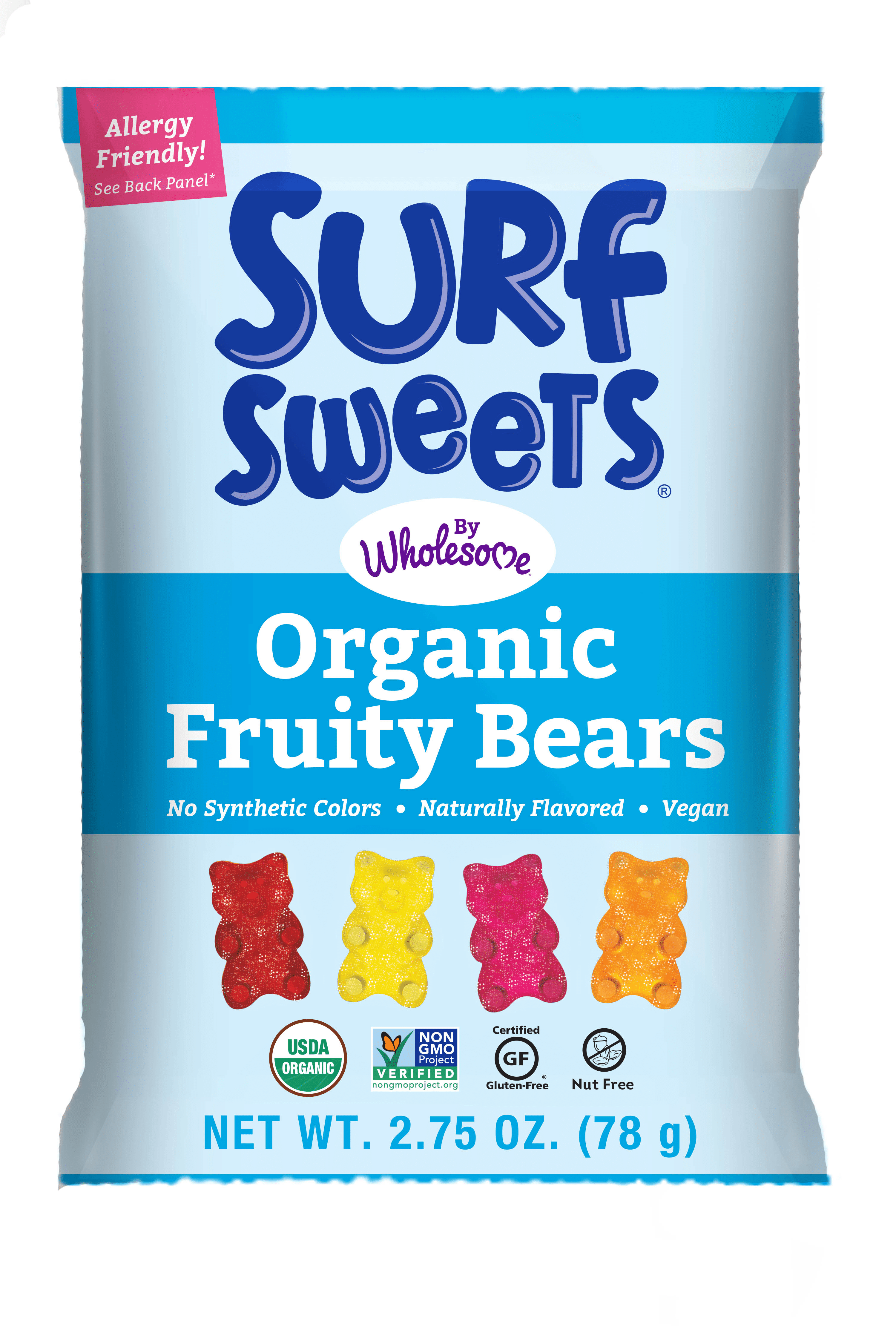 Surf Sweets Organic Fruity Bears 12 units per case 2.8 oz